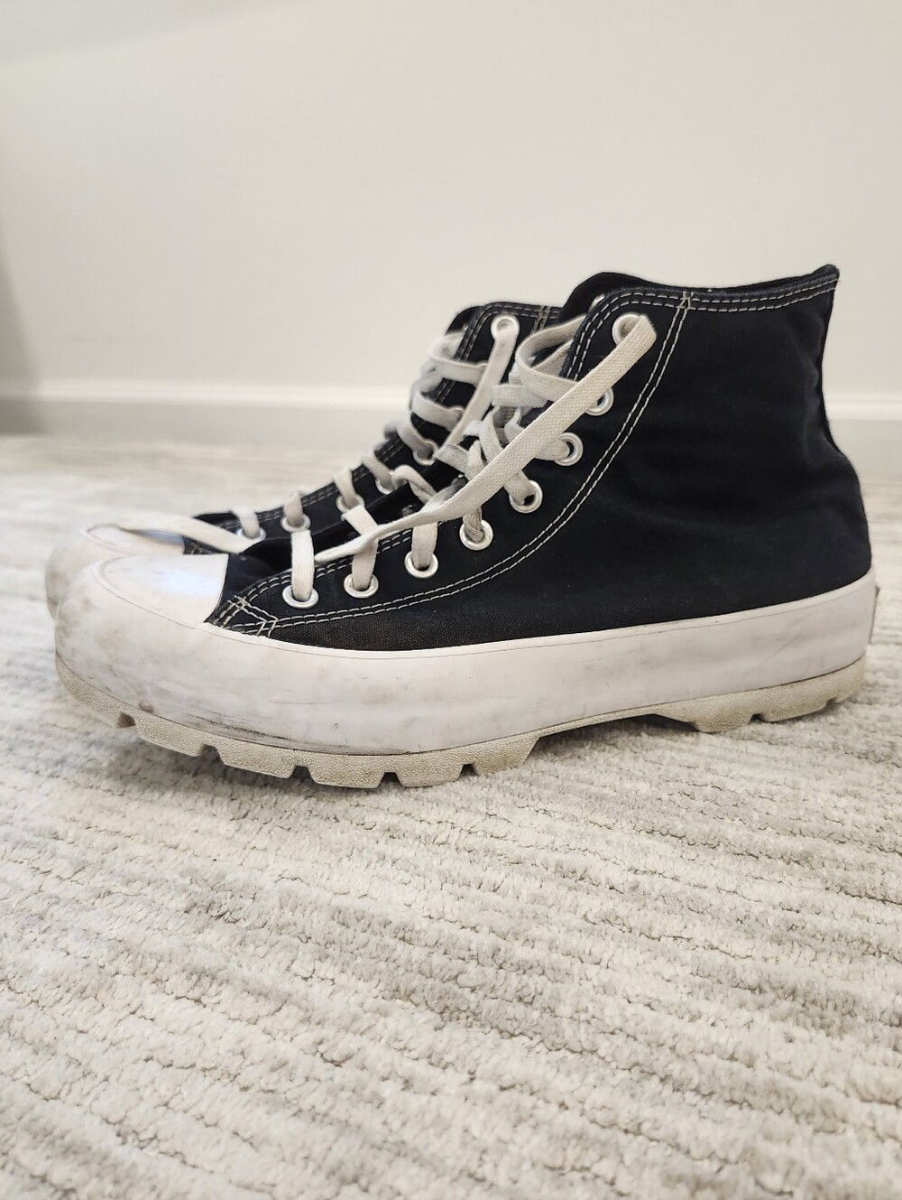 Converse Black High-Top Canvas Sneakers with White Soles